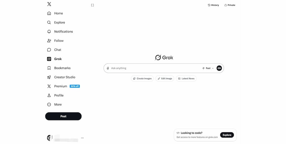 Using Grok Imagine on X