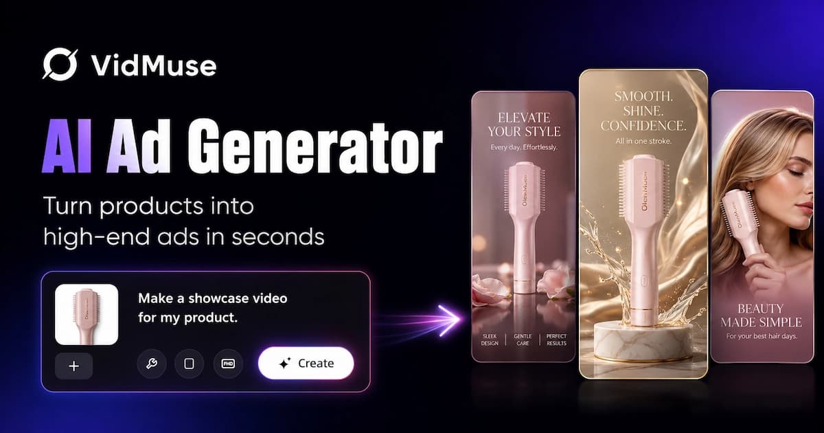 VidMuse Launches AI Ad Generator for Product Video Ads — From One Image to a Finished Video Ad