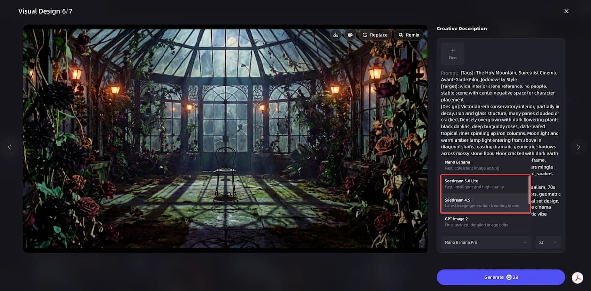 VidMuse AI music video workflow with Seedream reference generation