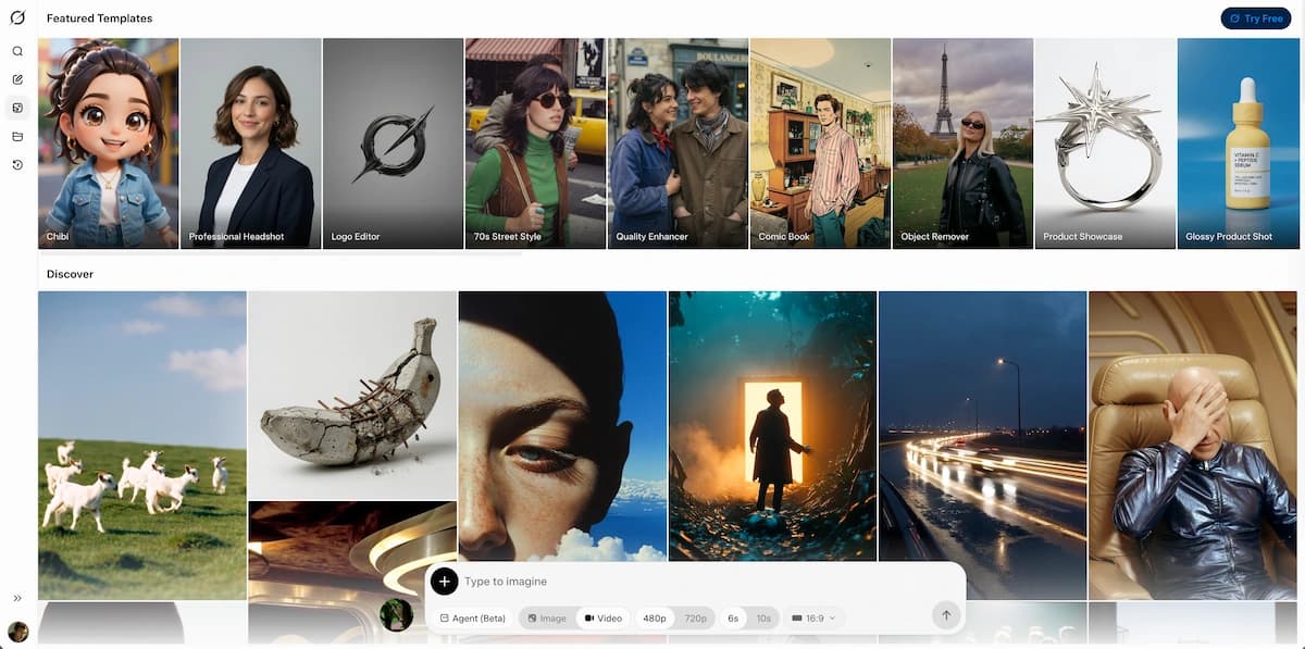 Grok Imagine Interface