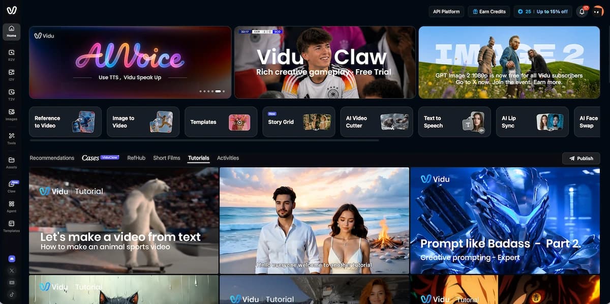 Vidu AI Interface