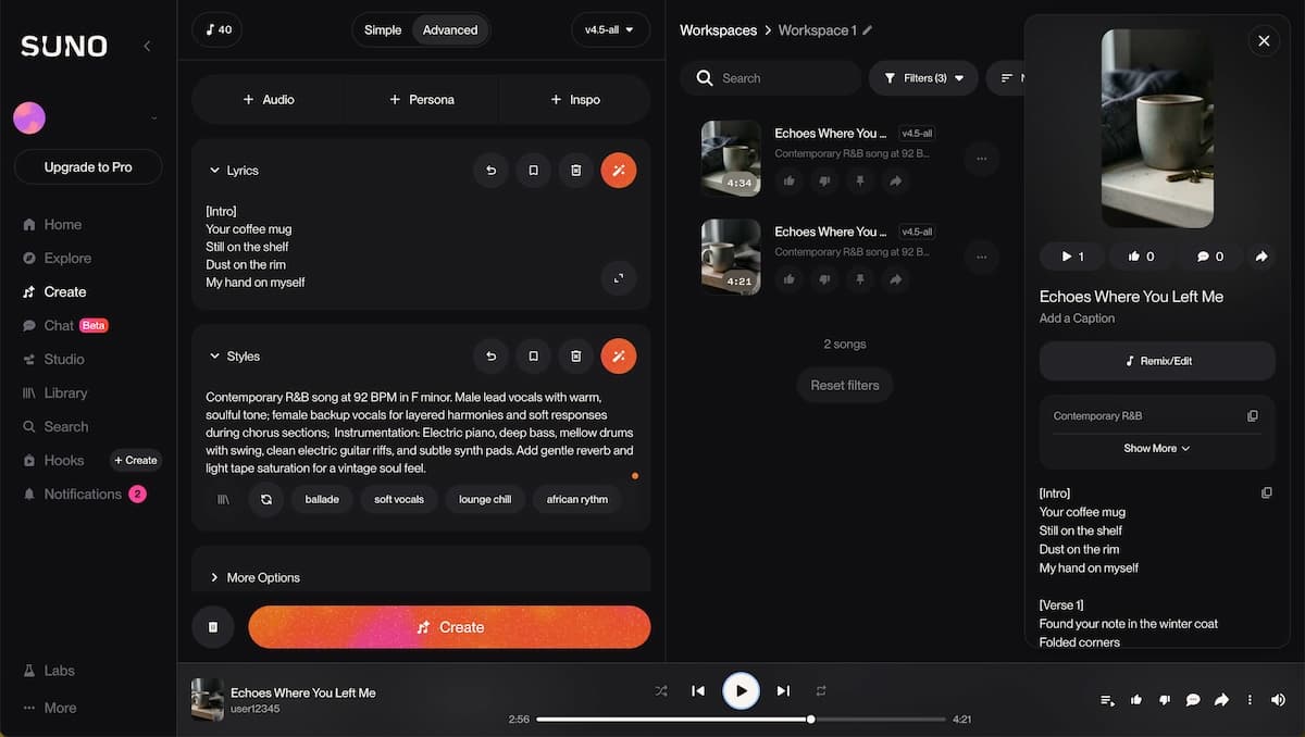 Generate AI Song with Suno AI Music Generator
