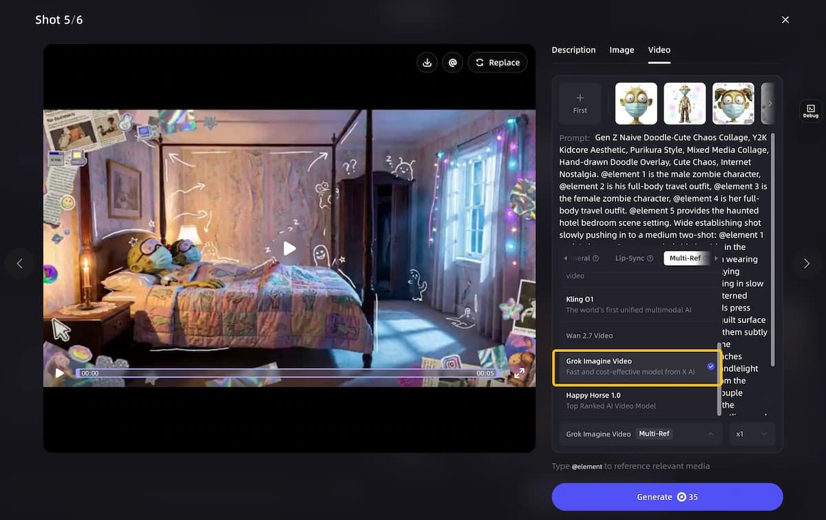 Grok Imagine Video in VidMuse AI