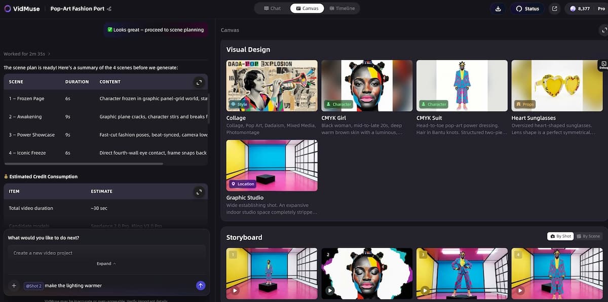 VidMuse AI Storyboard Feature