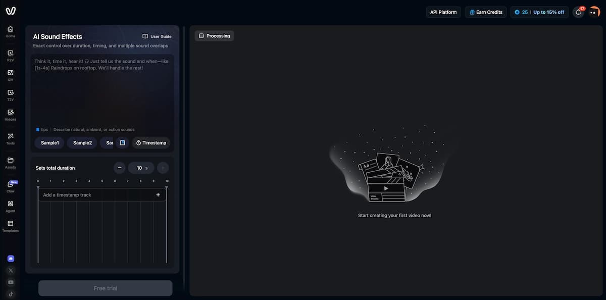 Vidu AI Sound Effect Generator
