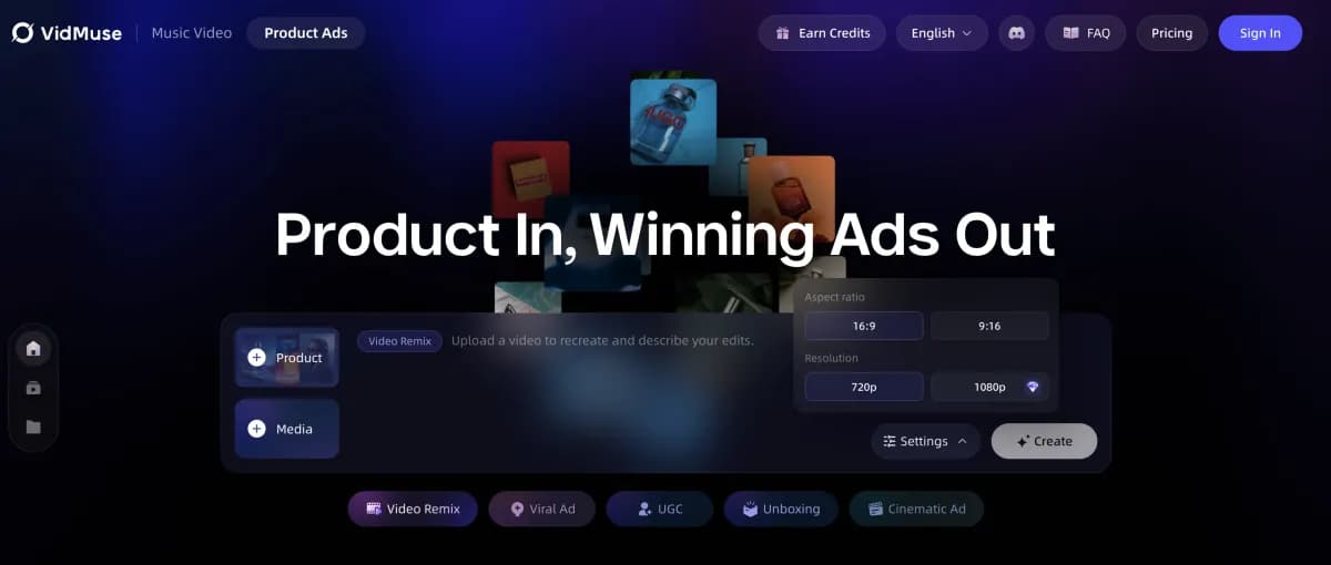 VidMuse AI Ad Generator