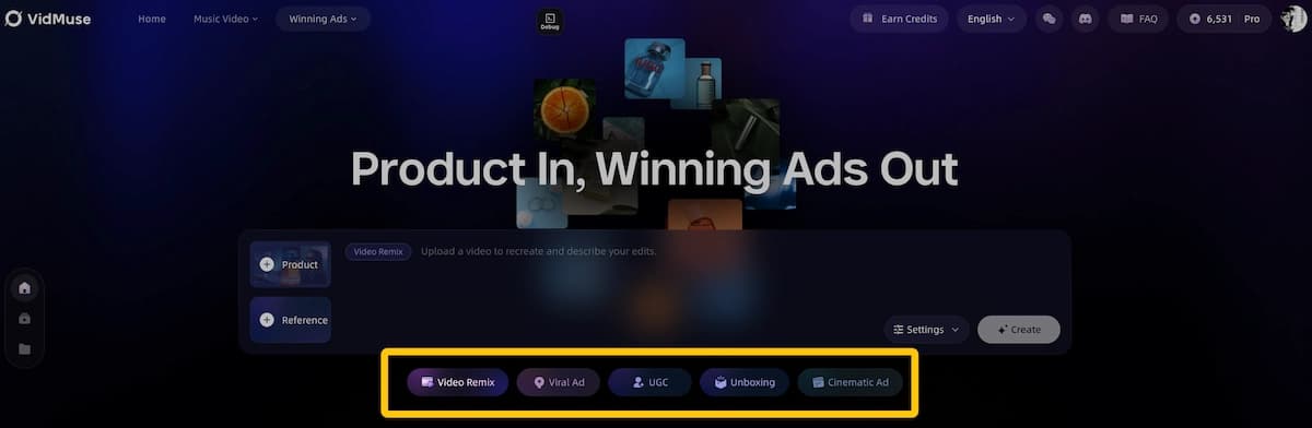 Types of VidMuse AI Video Ad Generator