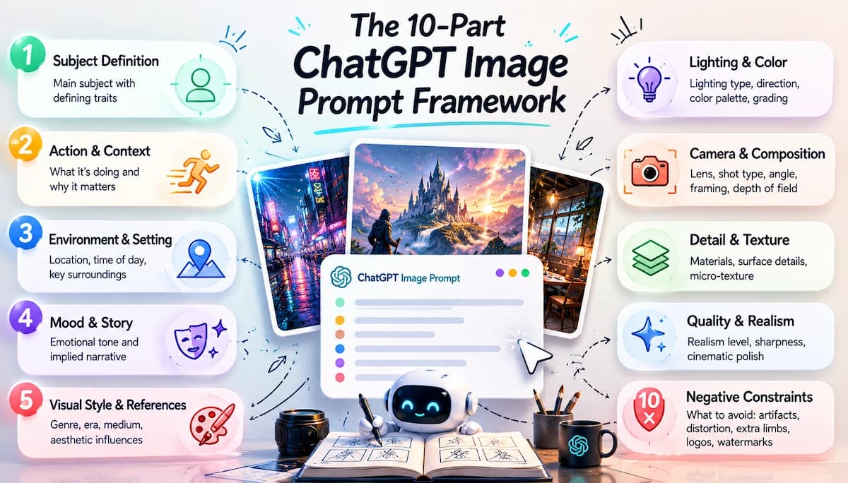 ChatGPT Image Prompt Framework structured prompt template