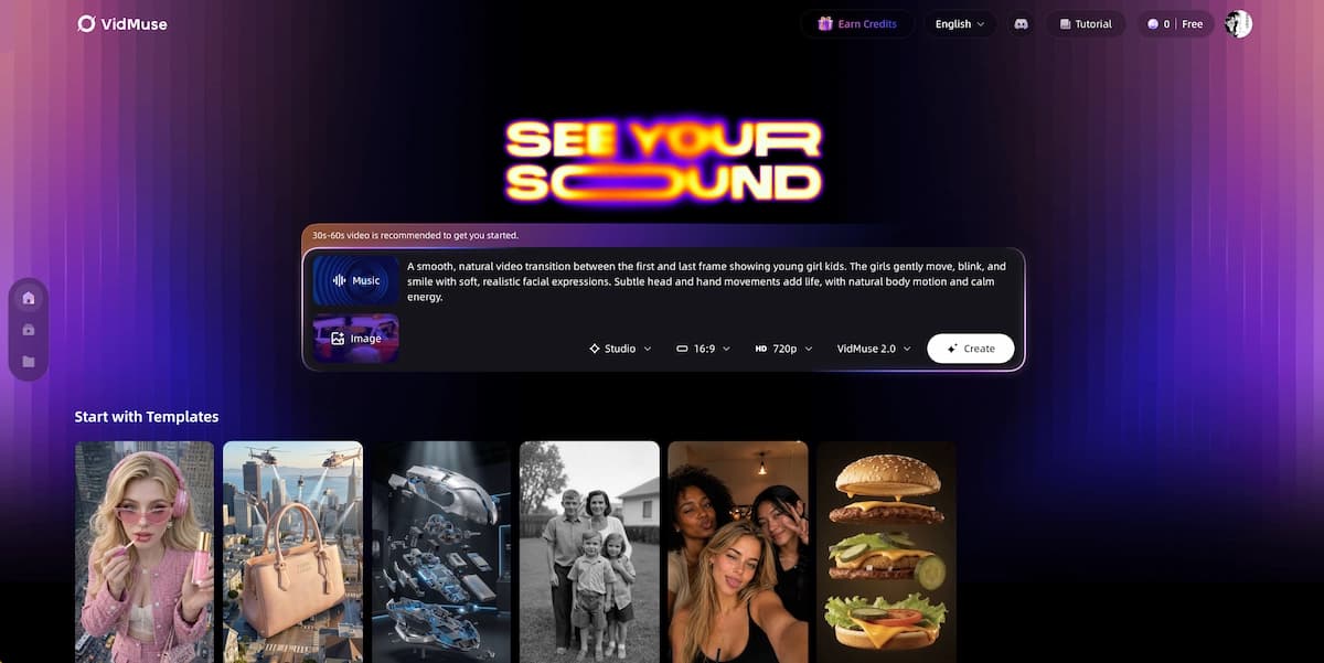 VidMuse Free AI Music Video Generator