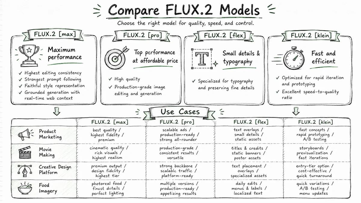 Compare Flux.2 model variants