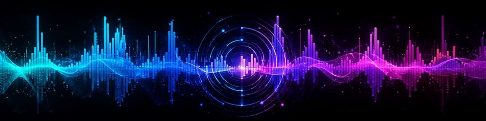 Audio Spectrum Visualizers with waveform and particle layers