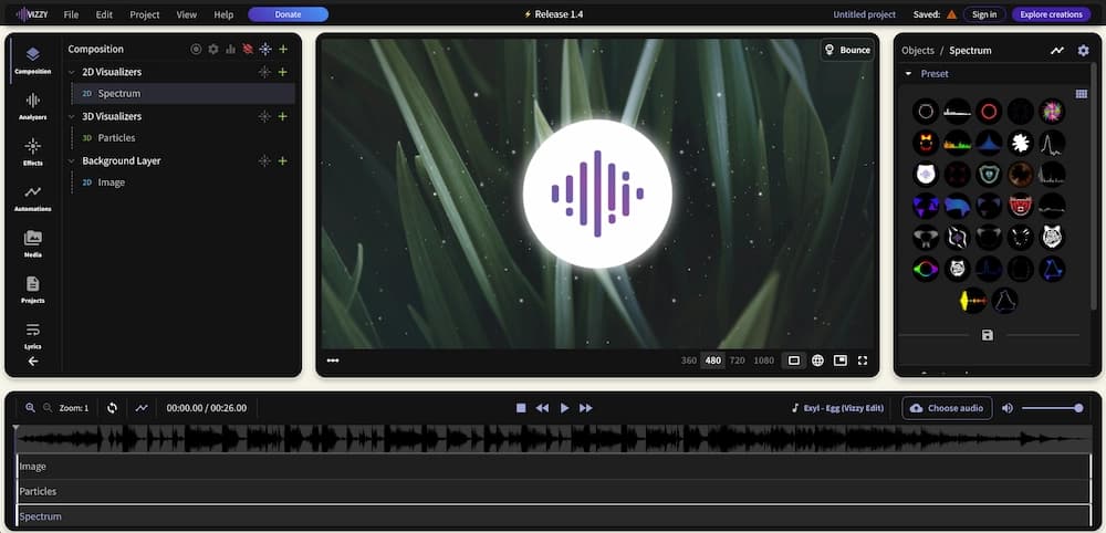 Vizzy free music visualizer