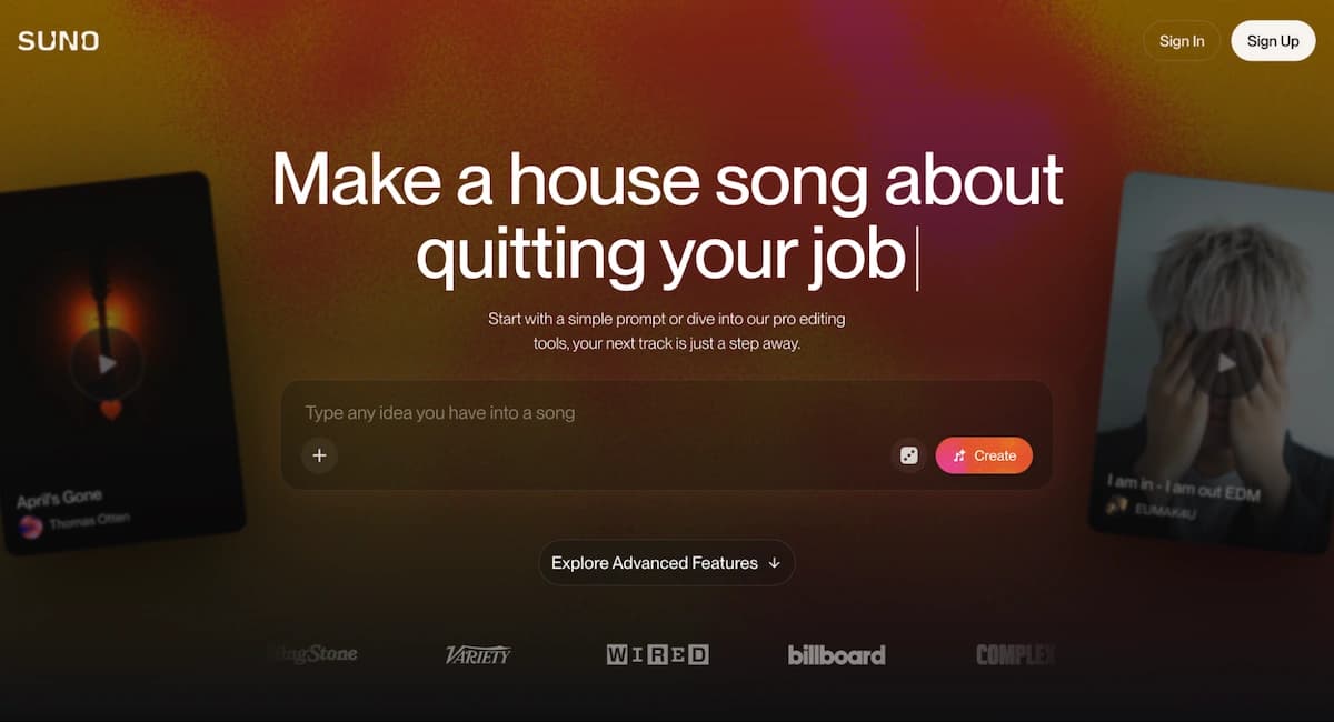Suno AI lyric generator for lyrics to audio workflow