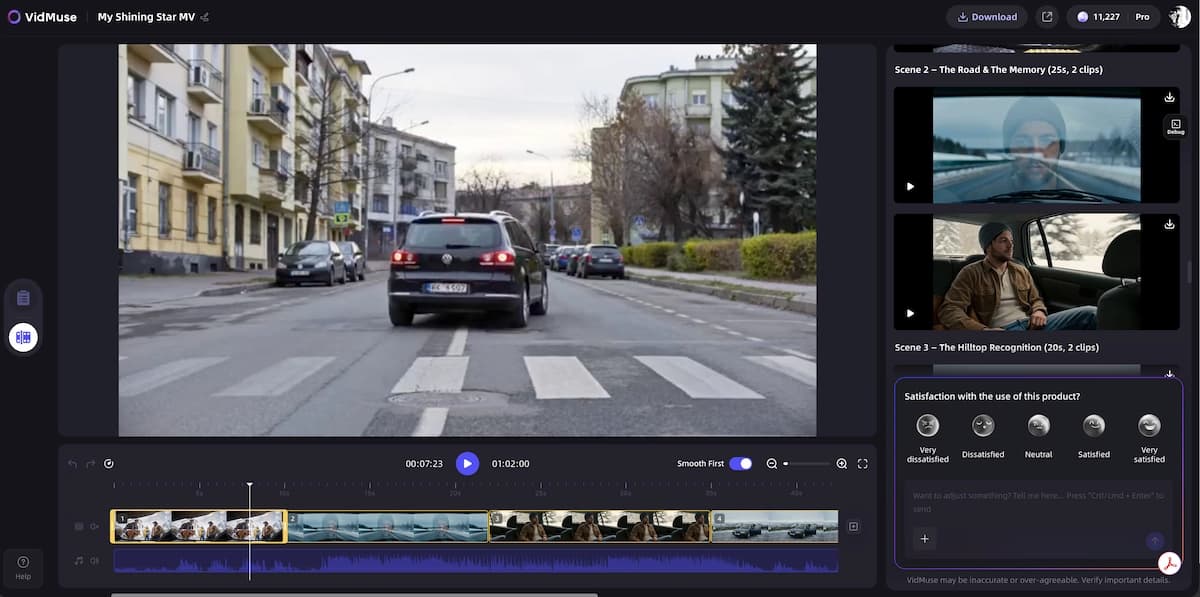 Assemble in the VidMuse Timeline Editor