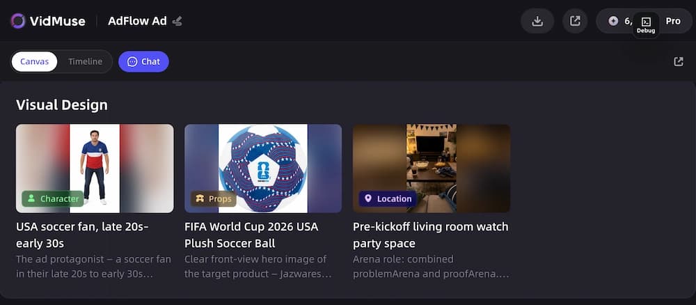 Generate Assets and Video Clips of the Product Ad Video