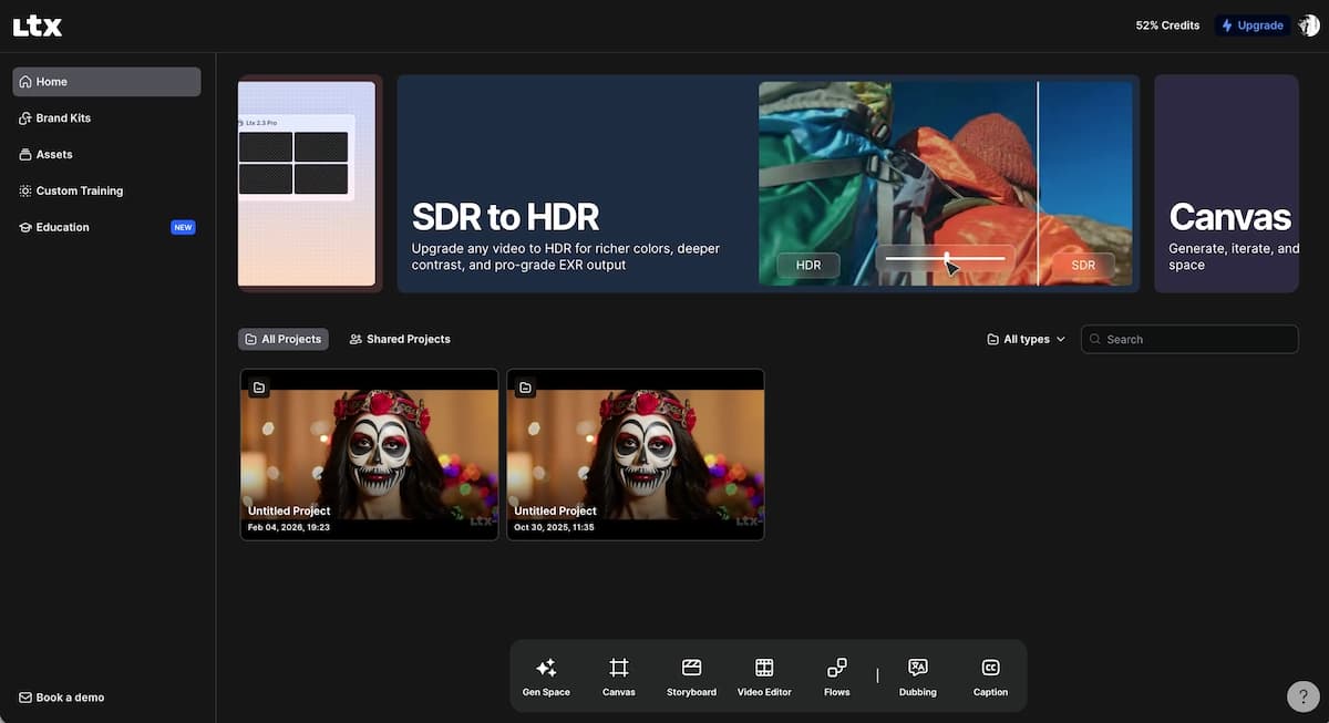 LTX Studio AI video production storyboard workspace