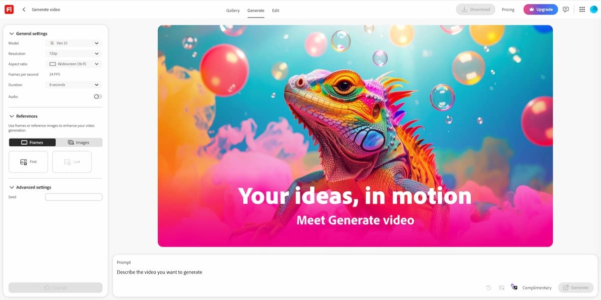 Adobe Firefly Free AI Music Video Generator