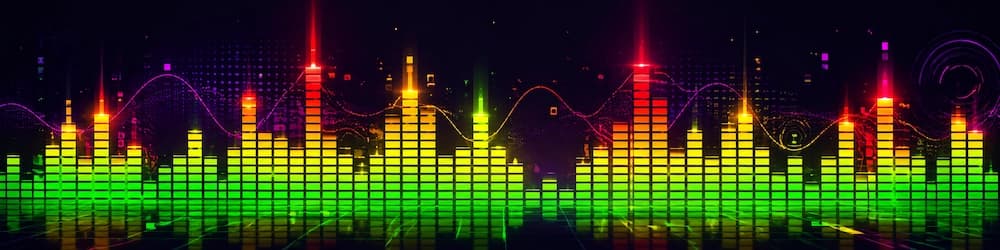 Beat reactive motion graphics synchronized to music energy