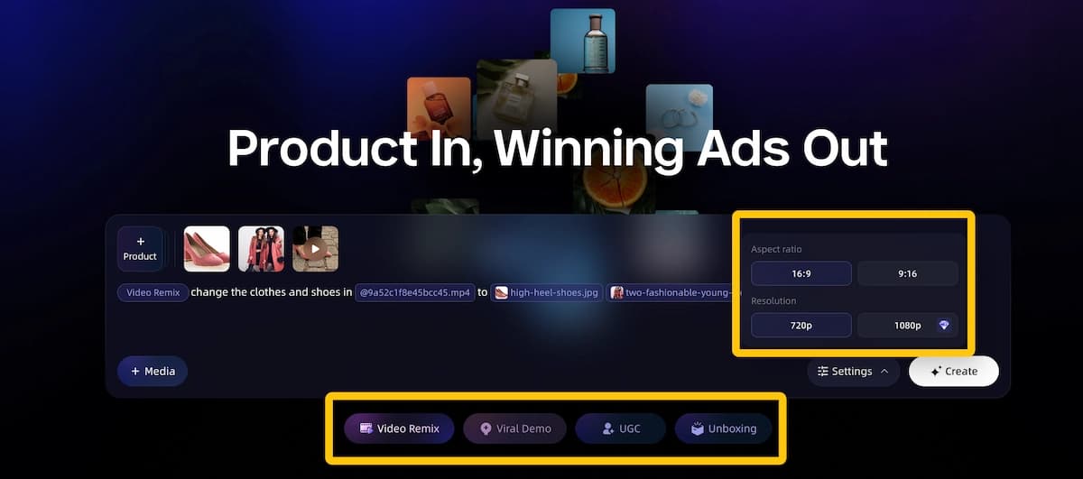 Select your format and framing