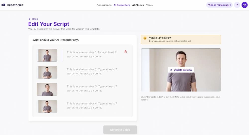 CreatorKit AI Avatar Clone