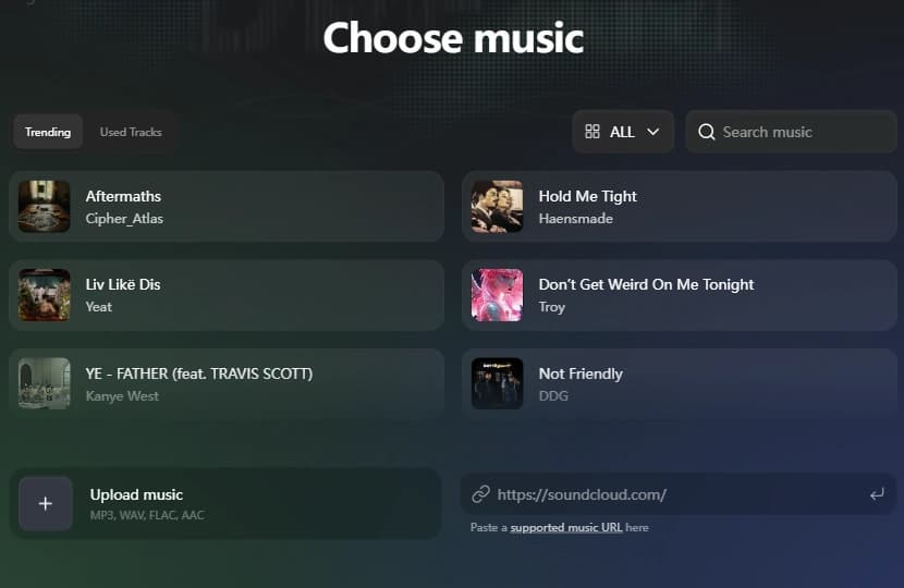 Add Music Track to Freebeat AI