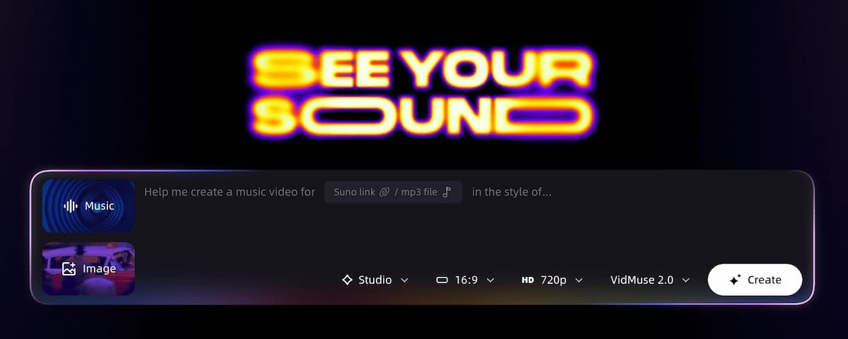 VidMuse AI workflow for Kling model music video production