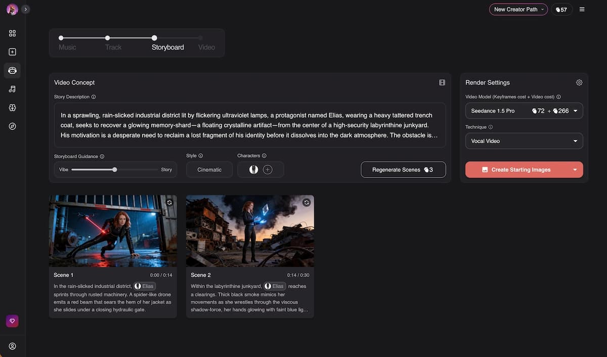 Neural Frames AI music video generator audio reactivity